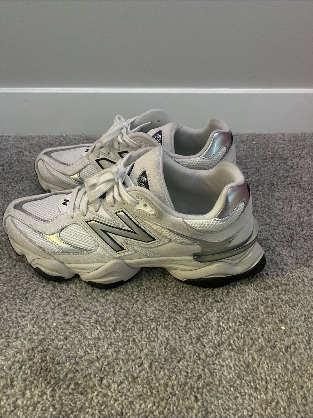 New Balance White Iridescent-Accent Women's Sneakers